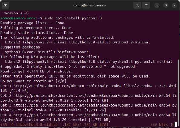 Python diegimas Linux. Keletas būdų - 6