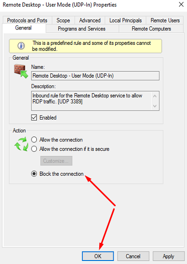 Disable UDP for RDP connections to Windows Server - 5