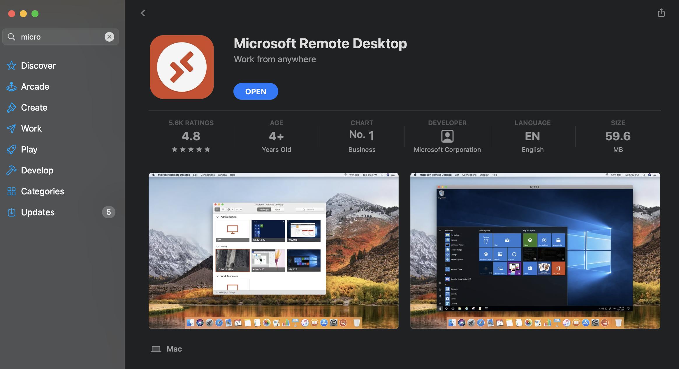 Windows Remote Desktop Connection on Macbook - 4
