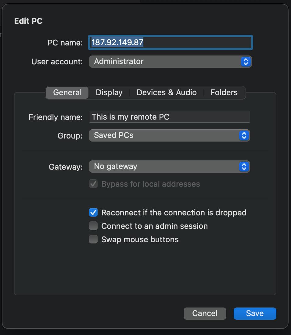 Windows Remote Desktop Connection on Macbook - 11