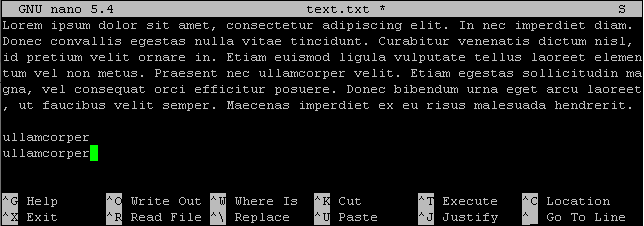 Nano text editor - 3