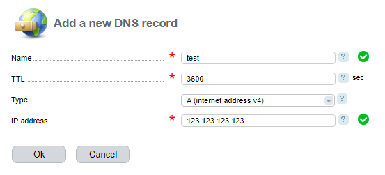 Добавление ресурсных записей к домену в DNS хостине - 5