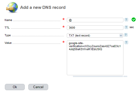 Добавление ресурсных записей к домену в DNS хостине - 6