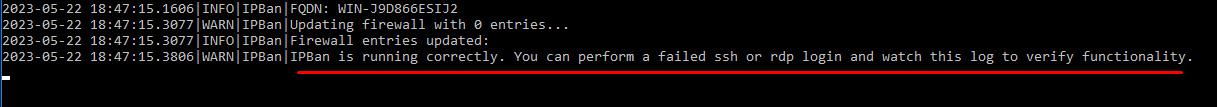 Protecting an RDP connection against bruteforce with IPBan - 5