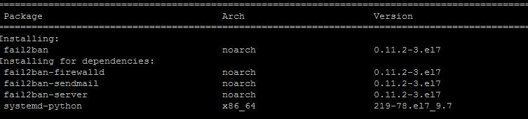 How to install and configure fail2ban in Centos 7 - 1