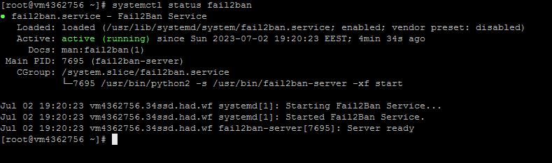 How to install and configure fail2ban in Centos 7 - 3