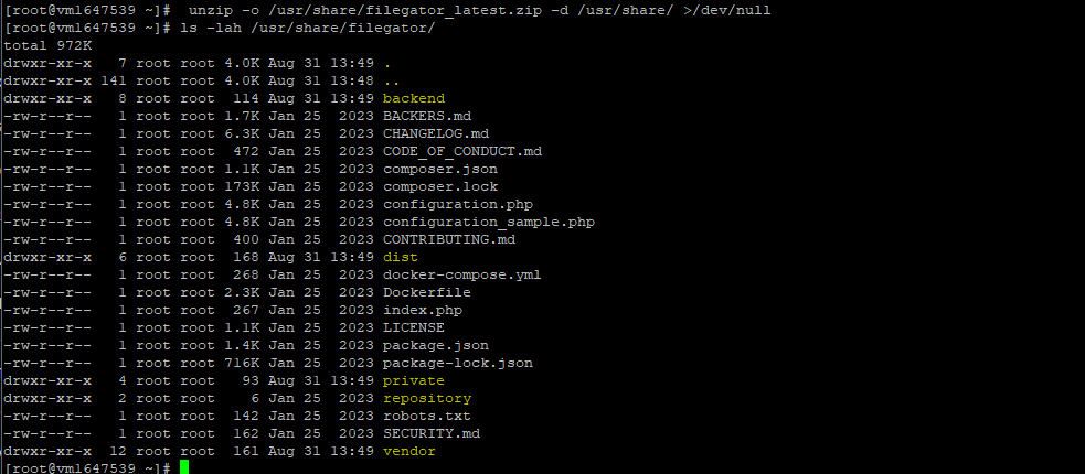 How to install the FileGator file manager on Centos 7. (Apache-Nginx) - 2