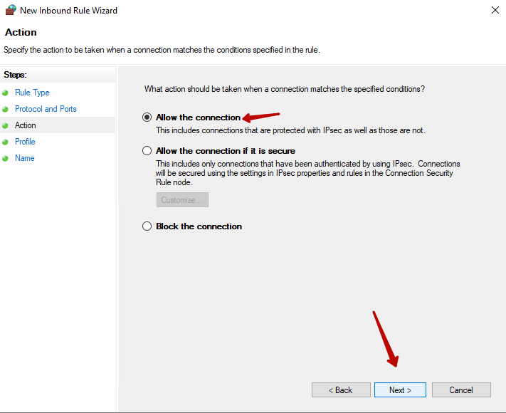 How to add a rule to Windows Server 2012, 2016, 2019 Firewall - 6