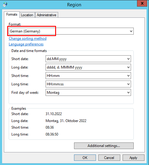 How to change language in Windows 2012 - 13