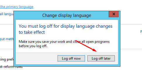 How to change language in Windows 2012 - 9