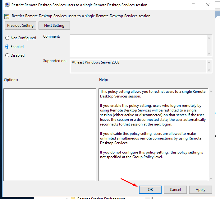 How to enable previous session restore on Windows Server 2016, 2019? - 4