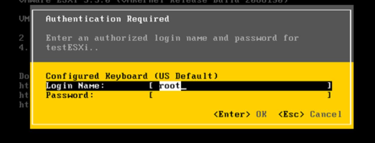 Reset password in VMware ESXi 6 - 7