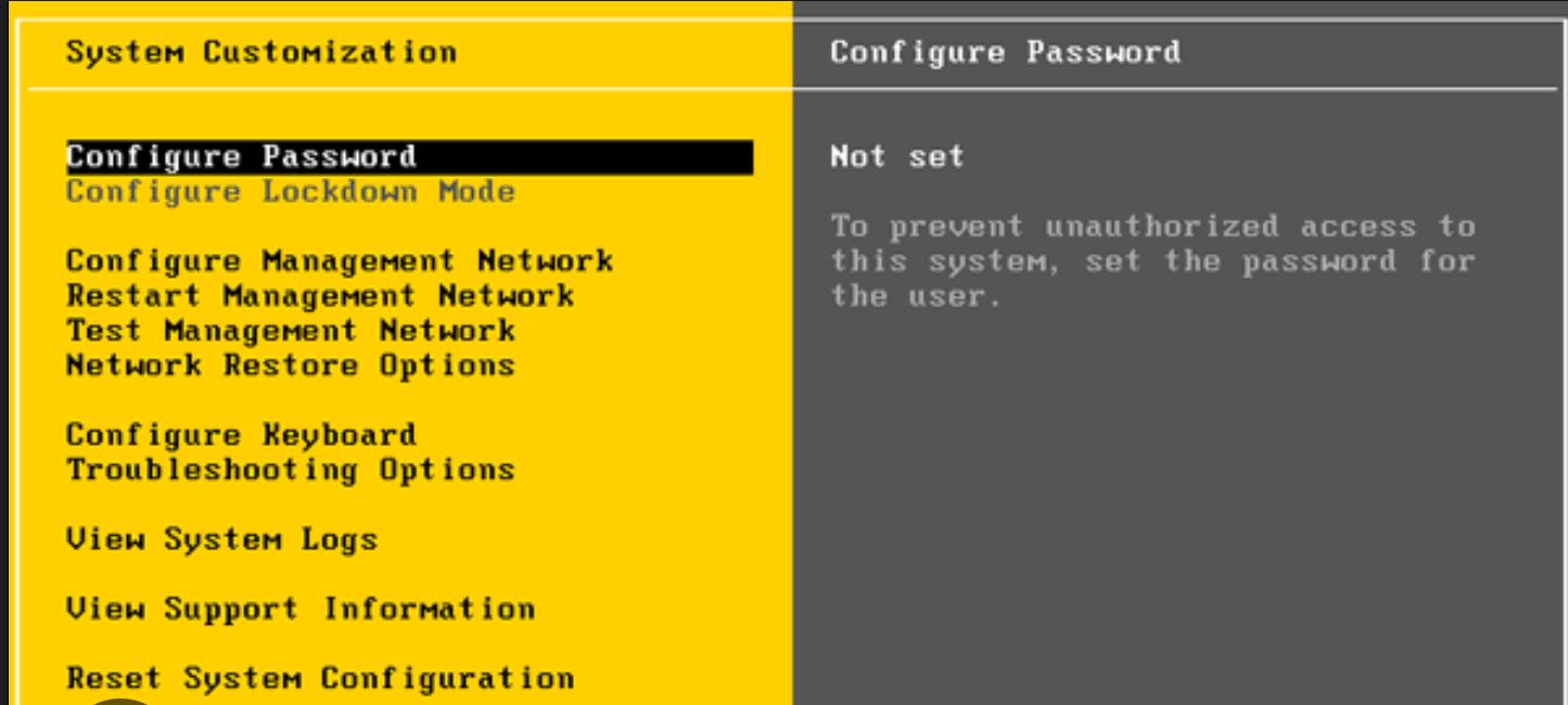 Reset password in VMware ESXi 6 - 8