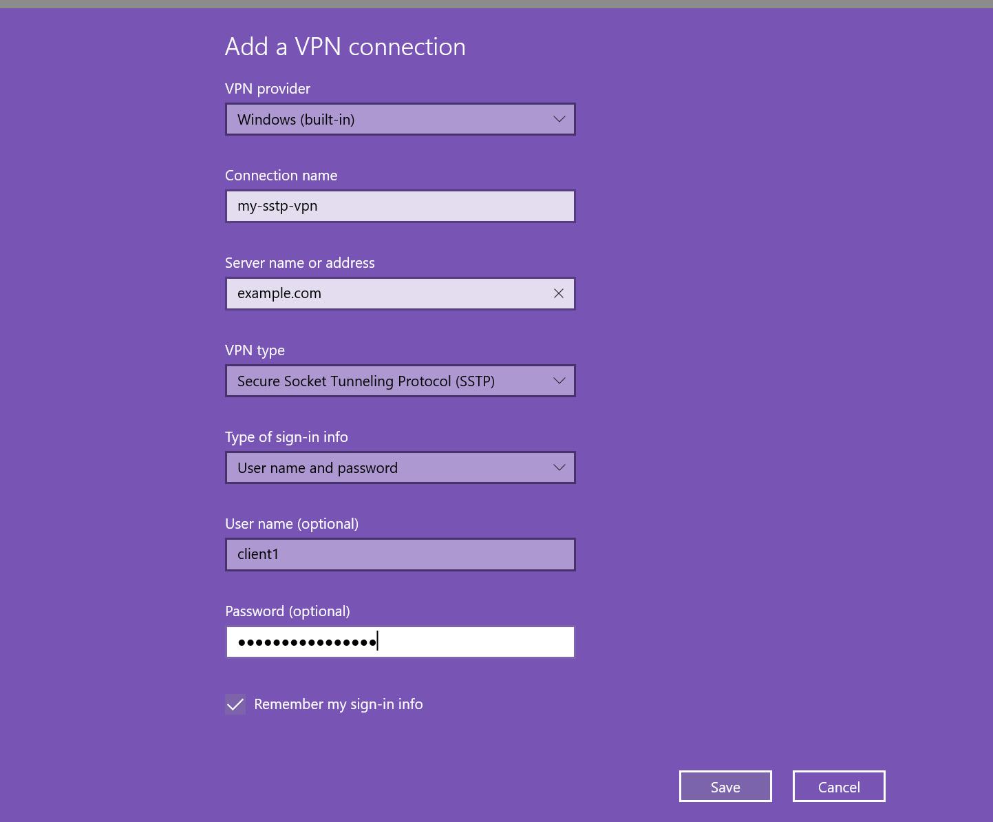 How to connect to SSTP VPN from Windows 10 - 3