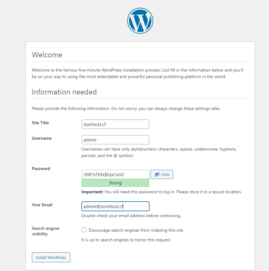 Wordpress installation on a shared hosting with Cpanel - 20