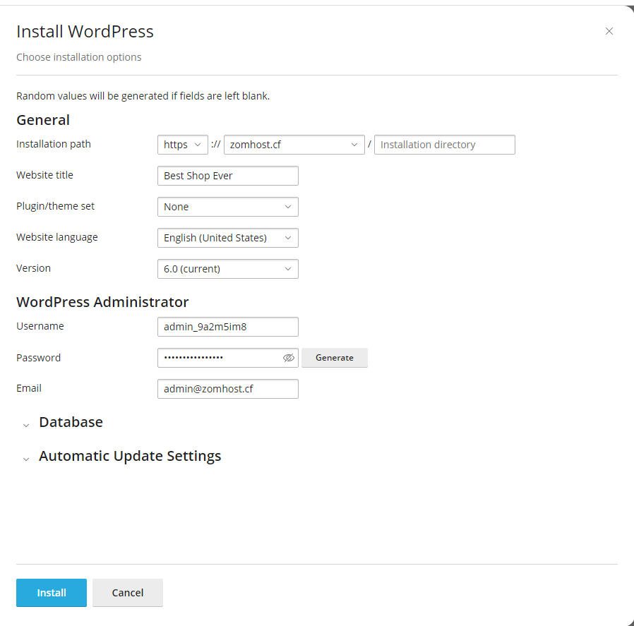 Wordpress installation on a shared hosting with Cpanel - 25