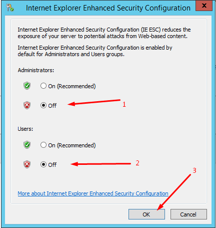 How to remove a restriction for downloading files in Internet Explorer on Windows Server - 4
