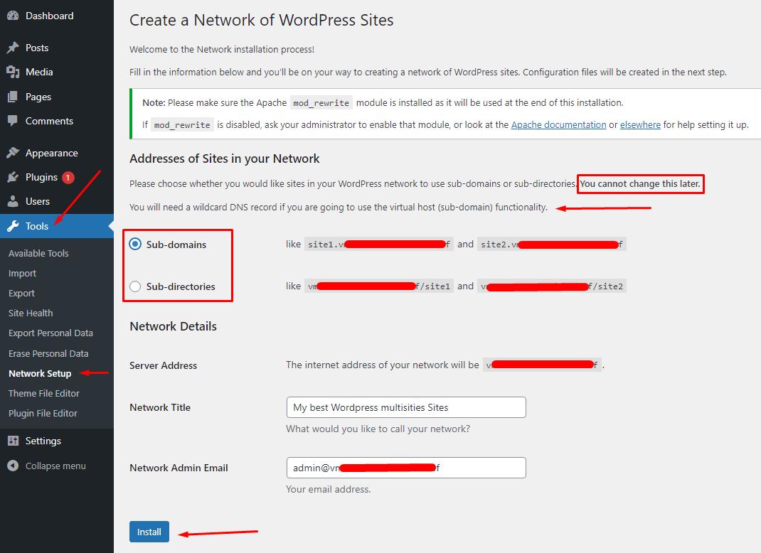 WordPress Multisite: How to create and manage multiple sites from one admin panel - 1