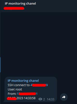 How to monitor SSH connections to the server using a telegram bot - 1