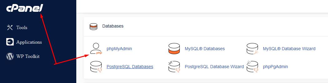 How to get into phpMyAdmin from popular server control panels - 3