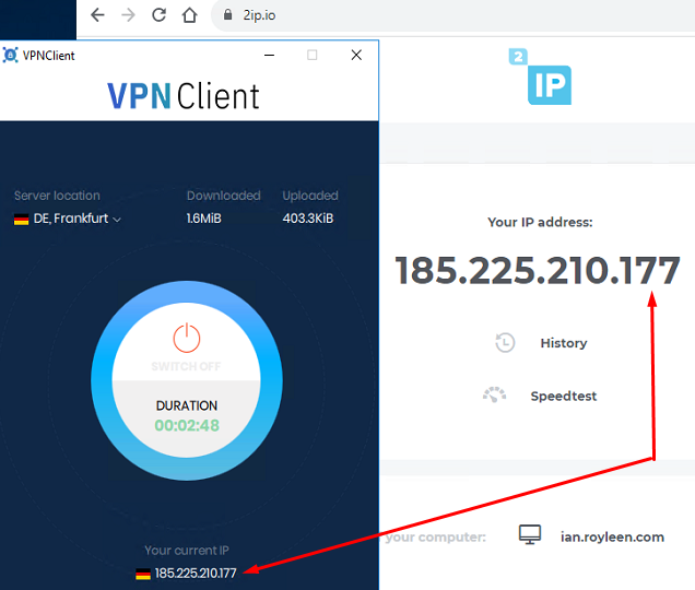 Using the VPN service - 6